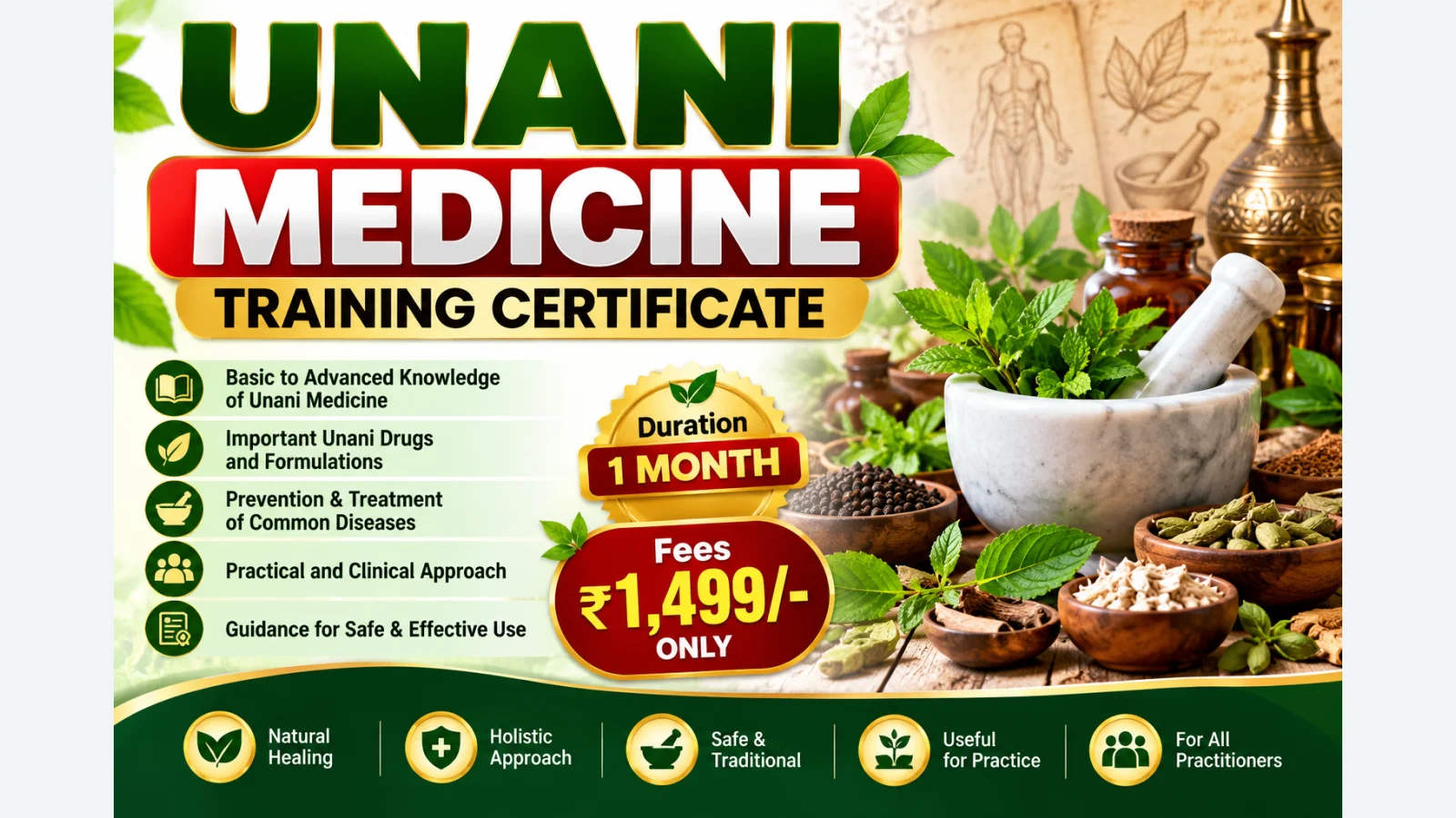 Unani Medicine Training Certificate
